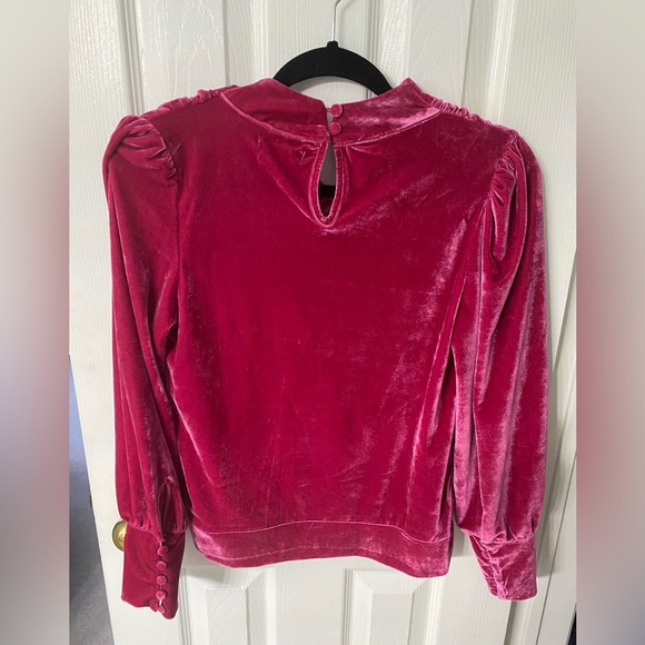 Gorgeous Anthropologie fuschia pink BTFL-life velours top XS NWOT - Picture 3 of 4